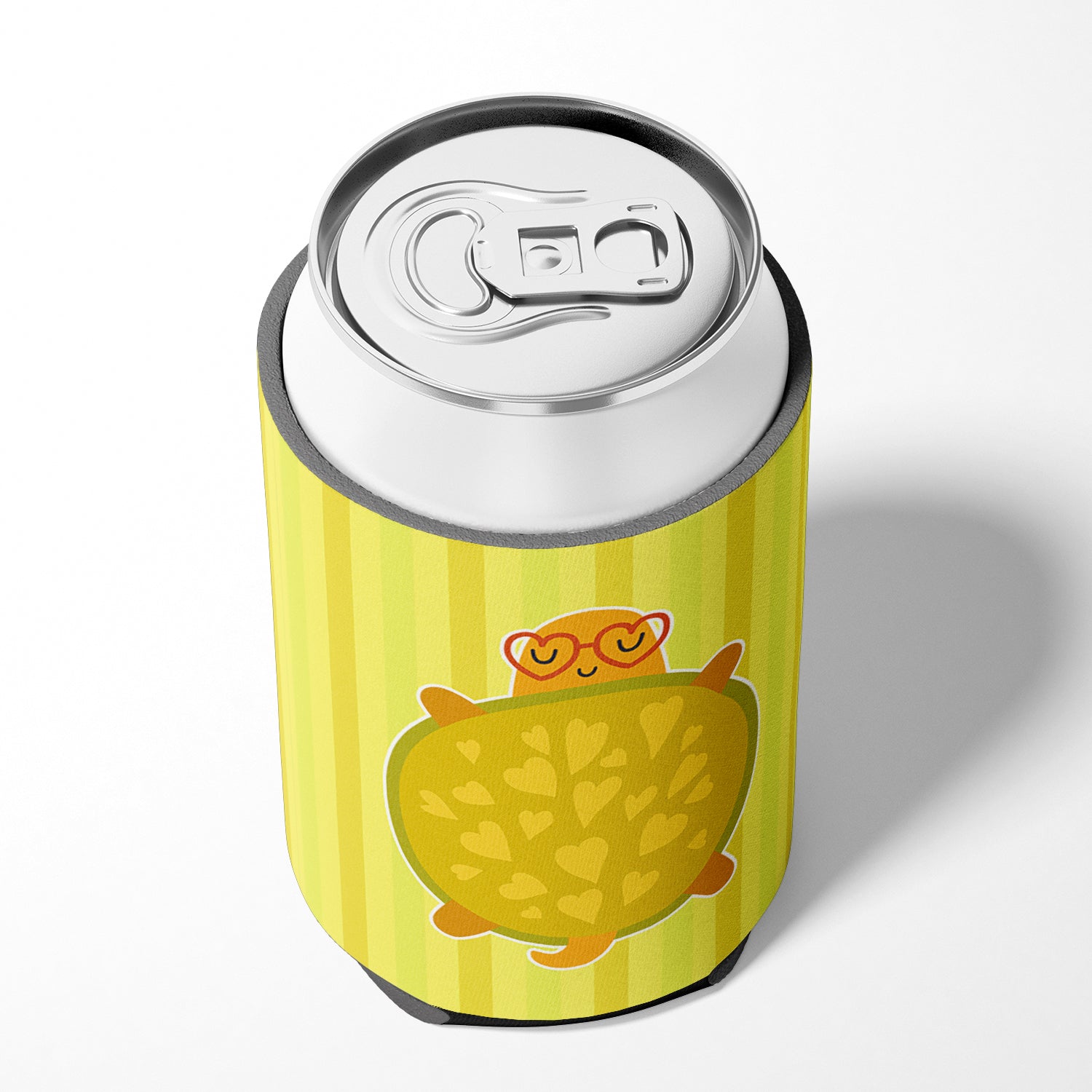 Turtle with Glasses Can or Bottle Hugger Cooler Sleeve for Standard 12 oz Cans, Insulated Foam Beer & Soda Can Hugger Reusable