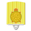 Turtle with Glasses Ceramic Night Light Compact, UL-Certified, Ideal for Bedroom, Bathroom, Nursery, Hallway, Kitchen, 6x4x3, Multicolor