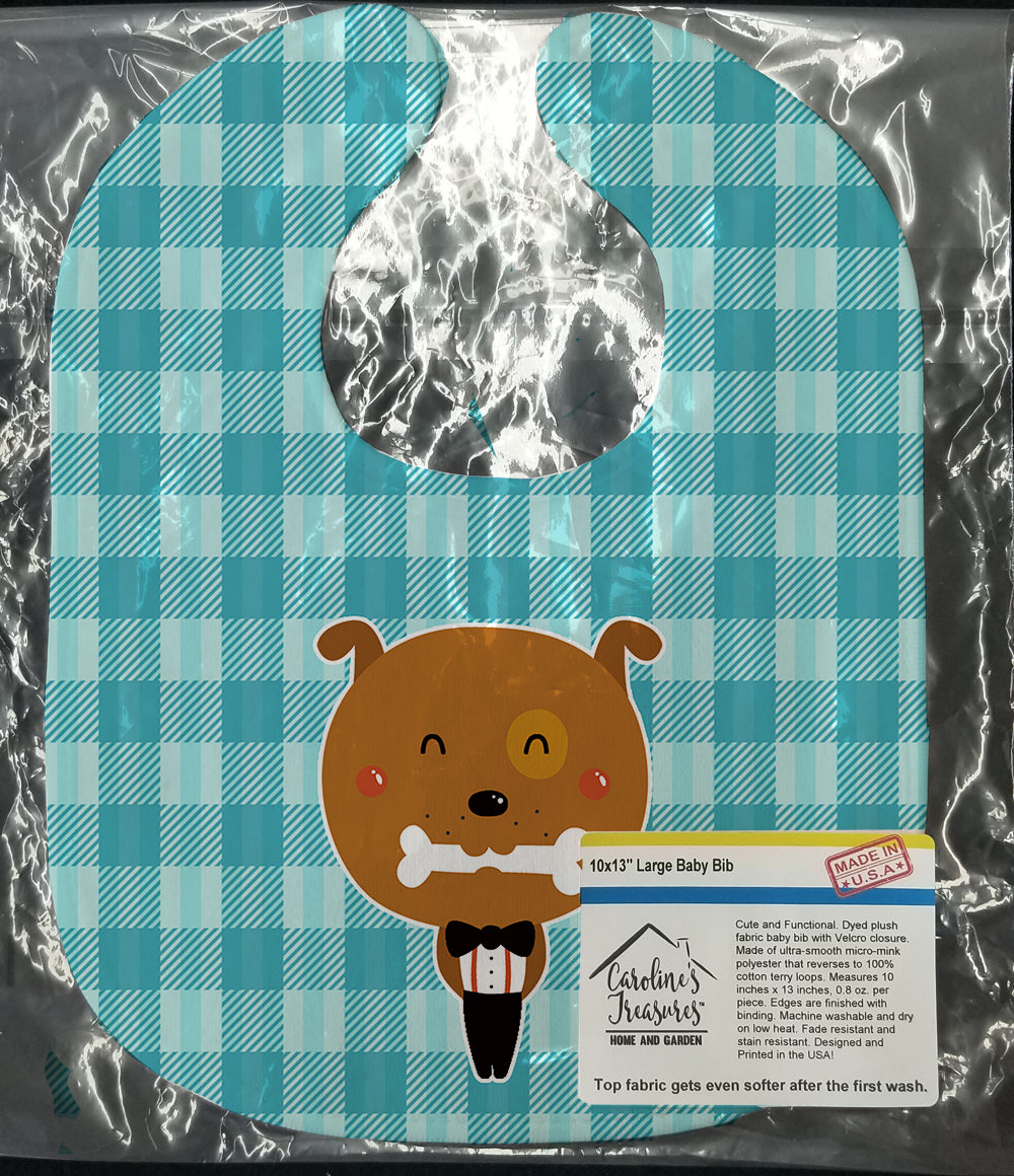 Dog in Tuxedo Baby Bib Easy-Clean Baby Bib Baby Feeding Accessory Baby Mealtime Essential, 10 x 13, Multicolor