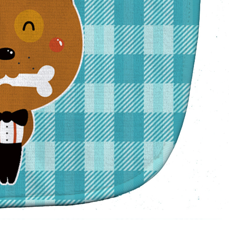Dog in Tuxedo Baby Bib Easy-Clean Baby Bib Baby Feeding Accessory Baby Mealtime Essential, 10 x 13, Multicolor