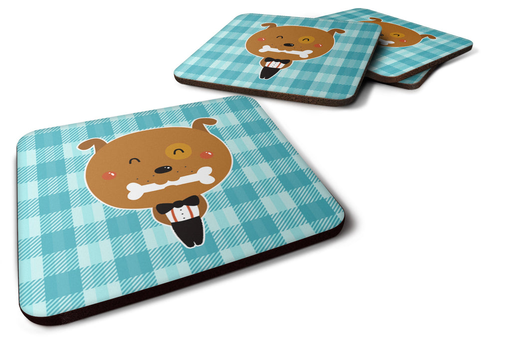 Dog in Tuxedo Foam Coasters Set of 4 Cup Coasters for Indoor Outdoor, Tabletop Protection, Anti Slip, Mouse pad Material