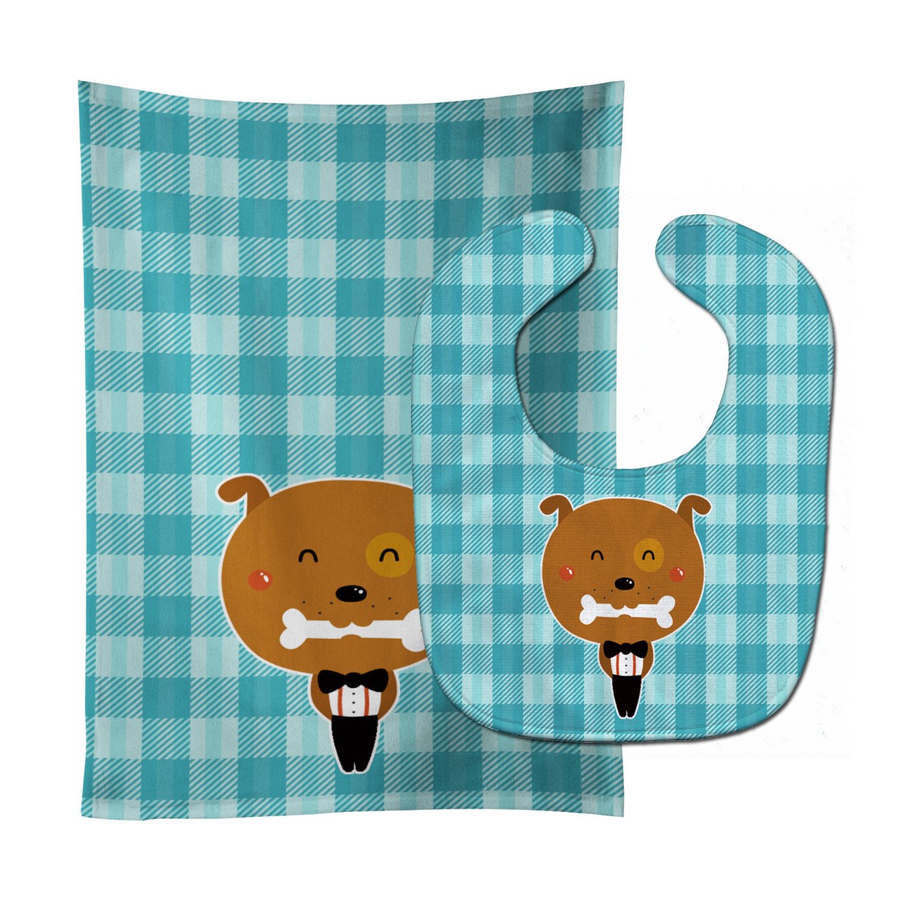 Dog in Tuxedo Baby Bib & Burp Cloth Easy-Clean Baby Bib Baby Feeding Accessory Baby Mealtime Essential