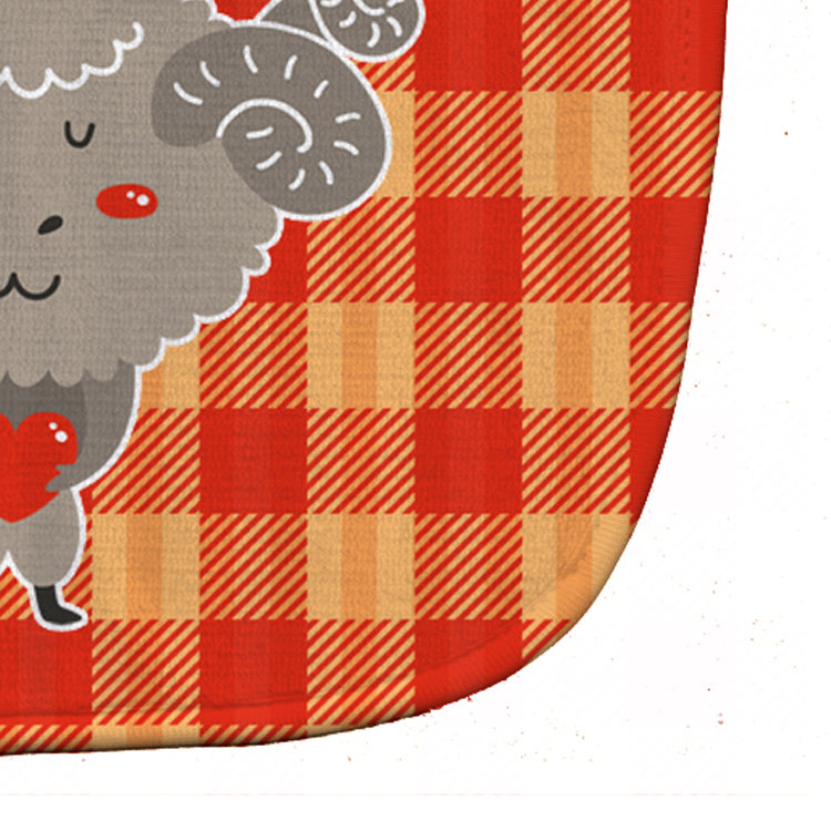 Ram with a Heart Baby Bib Easy-Clean Baby Bib Baby Feeding Accessory Baby Mealtime Essential, 10 x 13, Multicolor
