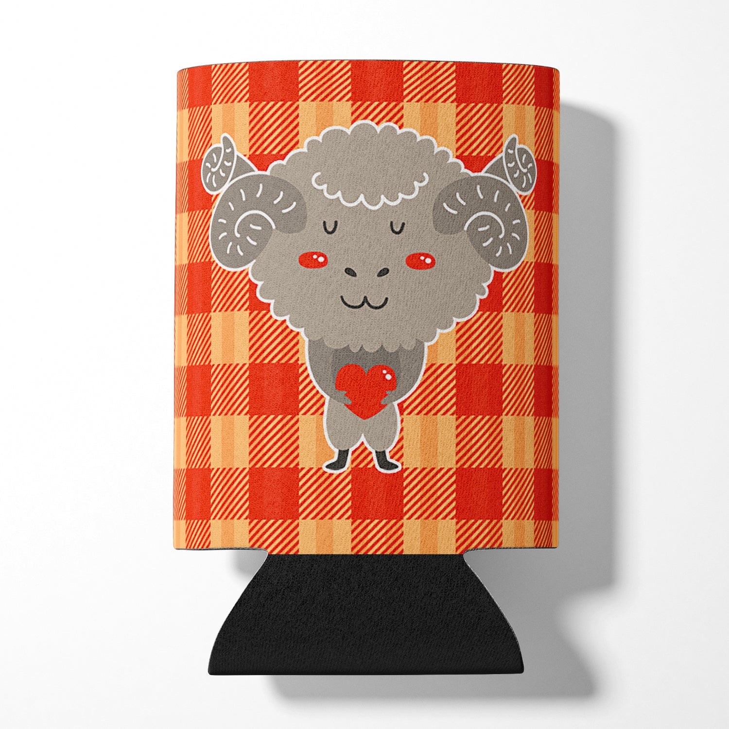 Ram with a Heart Can or Bottle Hugger Cooler Sleeve for Standard 12 oz Cans, Insulated Foam Beer & Soda Can Hugger Reusable