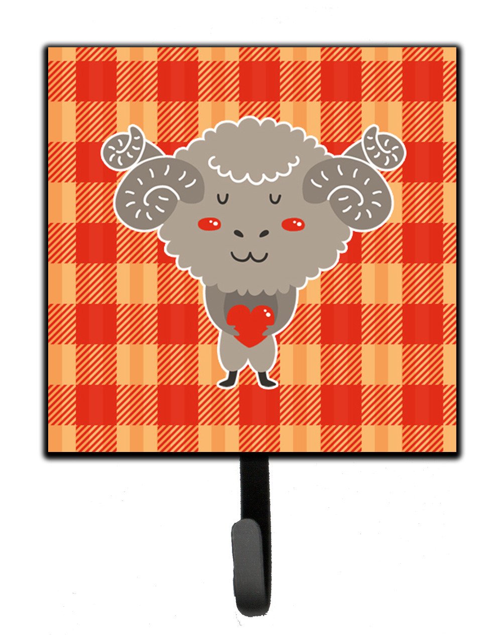 Ram with a Heart Leash or Key Holder Wall Hooks, Key Hooks Holder, Coat Rack Wall Mount, Coat Hooks, Hooks for Hanging Keys, Towels, Aprons, Leashes