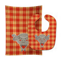 Ram with a Heart Baby Bib & Burp Cloth Easy-Clean Baby Bib Baby Feeding Accessory Baby Mealtime Essential