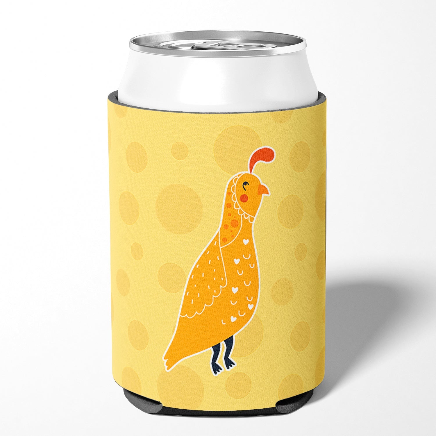 Partridge in Polkadots Can or Bottle Hugger Cooler Sleeve for Standard 12 oz Cans, Insulated Foam Beer & Soda Can Hugger Reusable