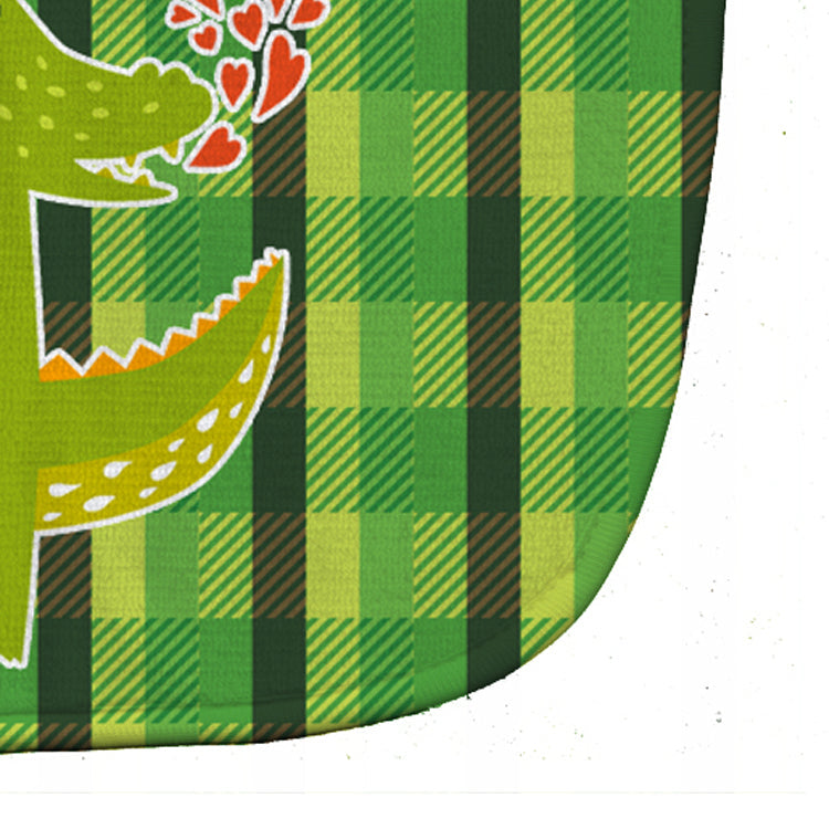 Alligator Love Baby Bib Easy-Clean Baby Bib Baby Feeding Accessory Baby Mealtime Essential, 10 x 13, Multicolor