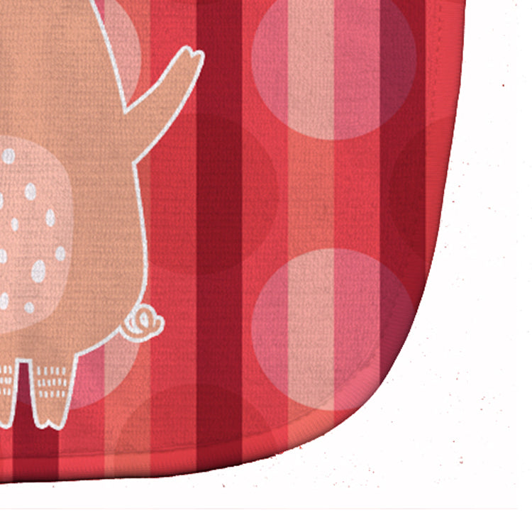 Dancing Pig Baby Bib Easy-Clean Baby Bib Baby Feeding Accessory Baby Mealtime Essential, 10 x 13, Multicolor