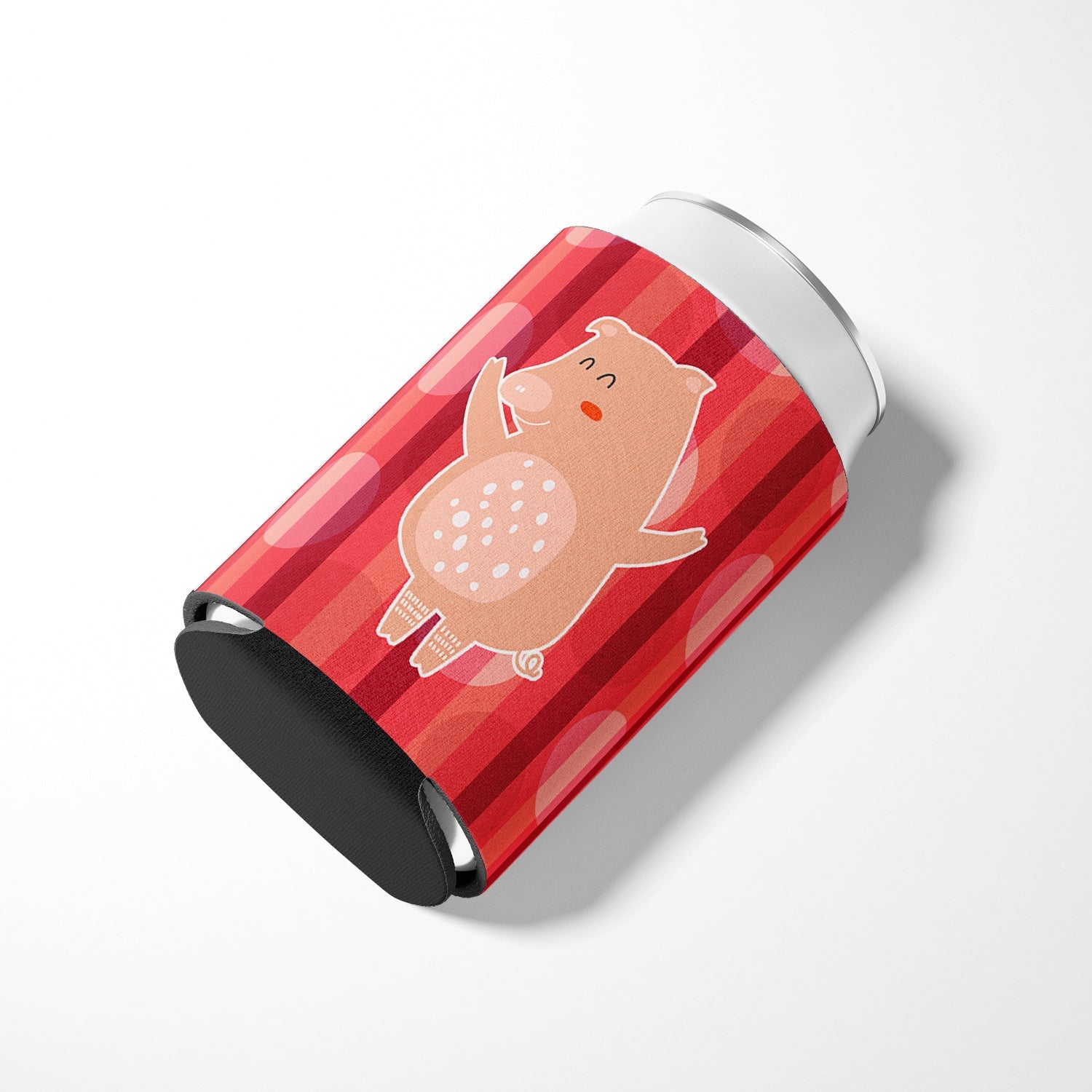 Dancing Pig Can or Bottle Hugger Cooler Sleeve for Standard 12 oz Cans, Insulated Foam Beer & Soda Can Hugger Reusable