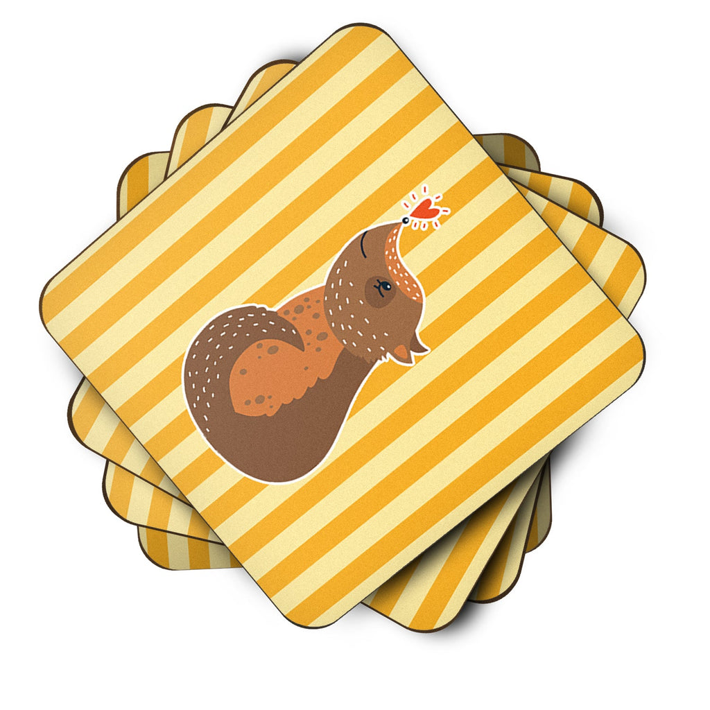 Opossum Love Foam Coasters Set of 4 Cup Coasters for Indoor Outdoor, Tabletop Protection, Anti Slip, Mouse pad Material