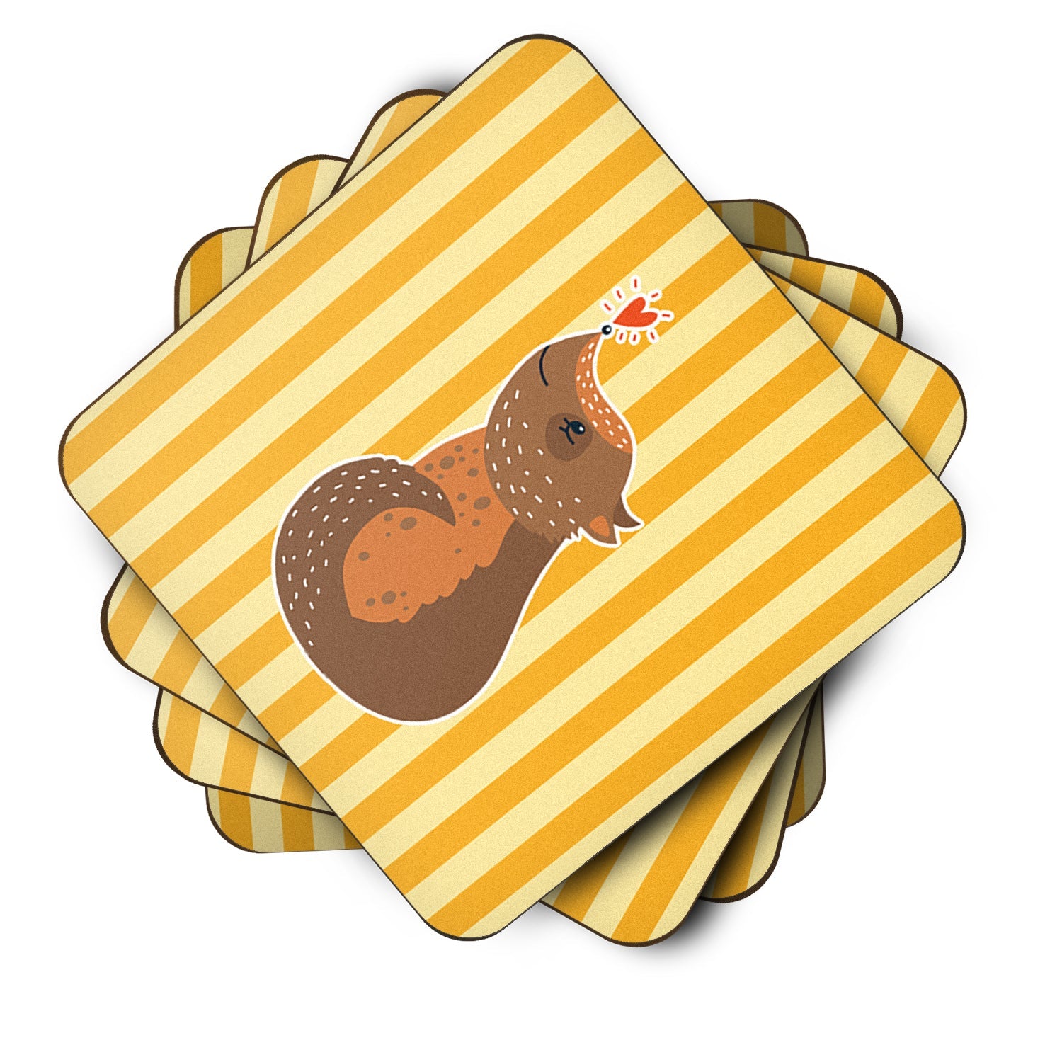 Opossum Love Foam Coasters Set of 4 Cup Coasters for Indoor Outdoor, Tabletop Protection, Anti Slip, Mouse pad Material