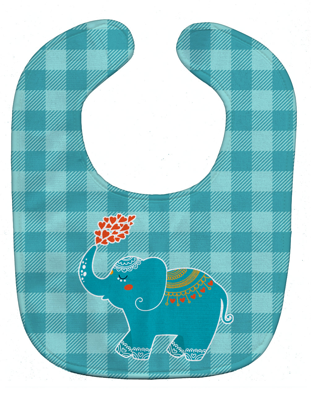 Elephant Love Baby Bib Easy-Clean Baby Bib Baby Feeding Accessory Baby Mealtime Essential, 10 x 13, Multicolor