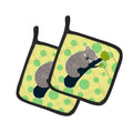 Koala Naptime Pot Holder Set of 2 Heat Resistant Quilted Hot Pads 7.5 x 7.5 Inch, Insulated Kitchen Trivets for Cooking & Baking