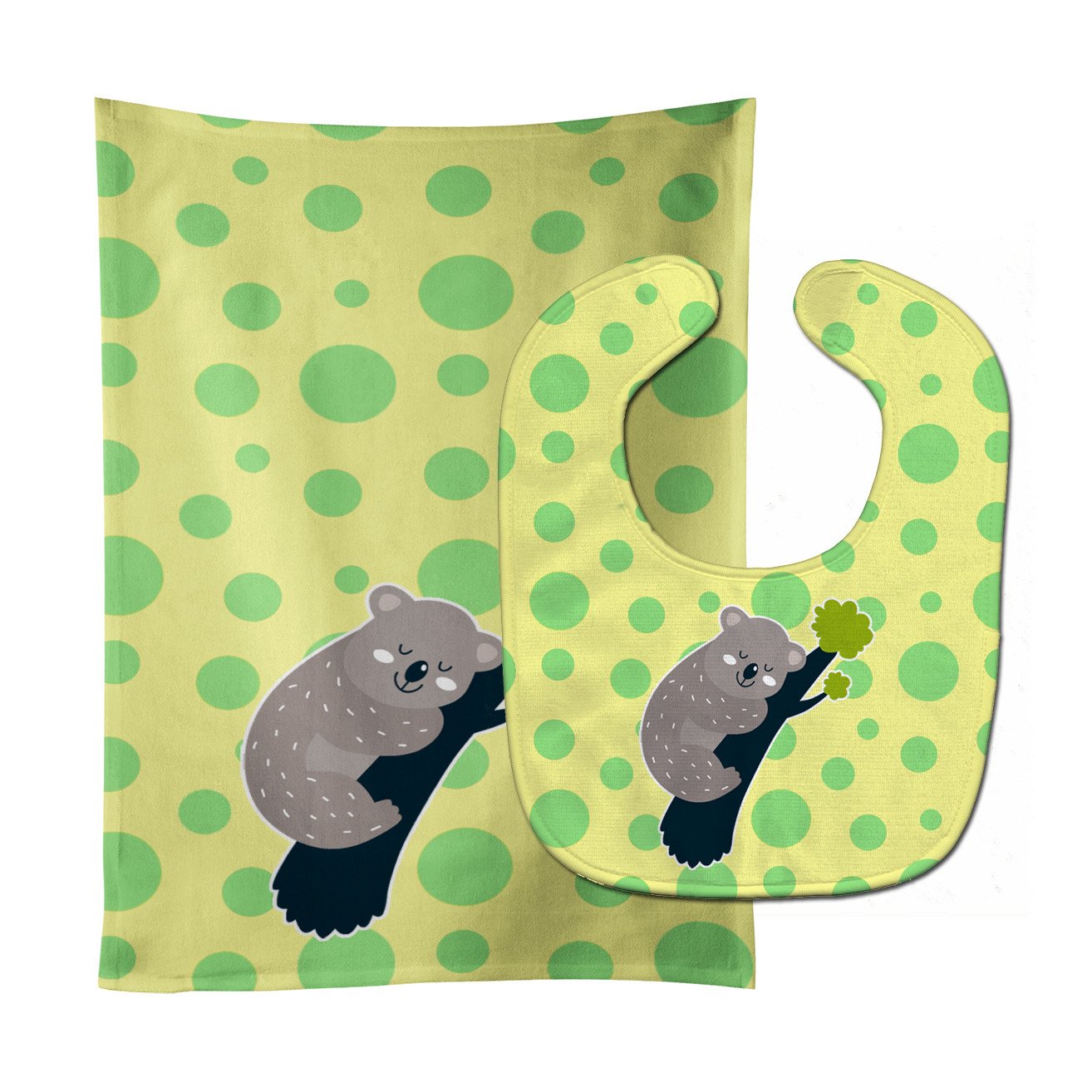 Koala Naptime Baby Bib & Burp Cloth Easy-Clean Baby Bib Baby Feeding Accessory Baby Mealtime Essential