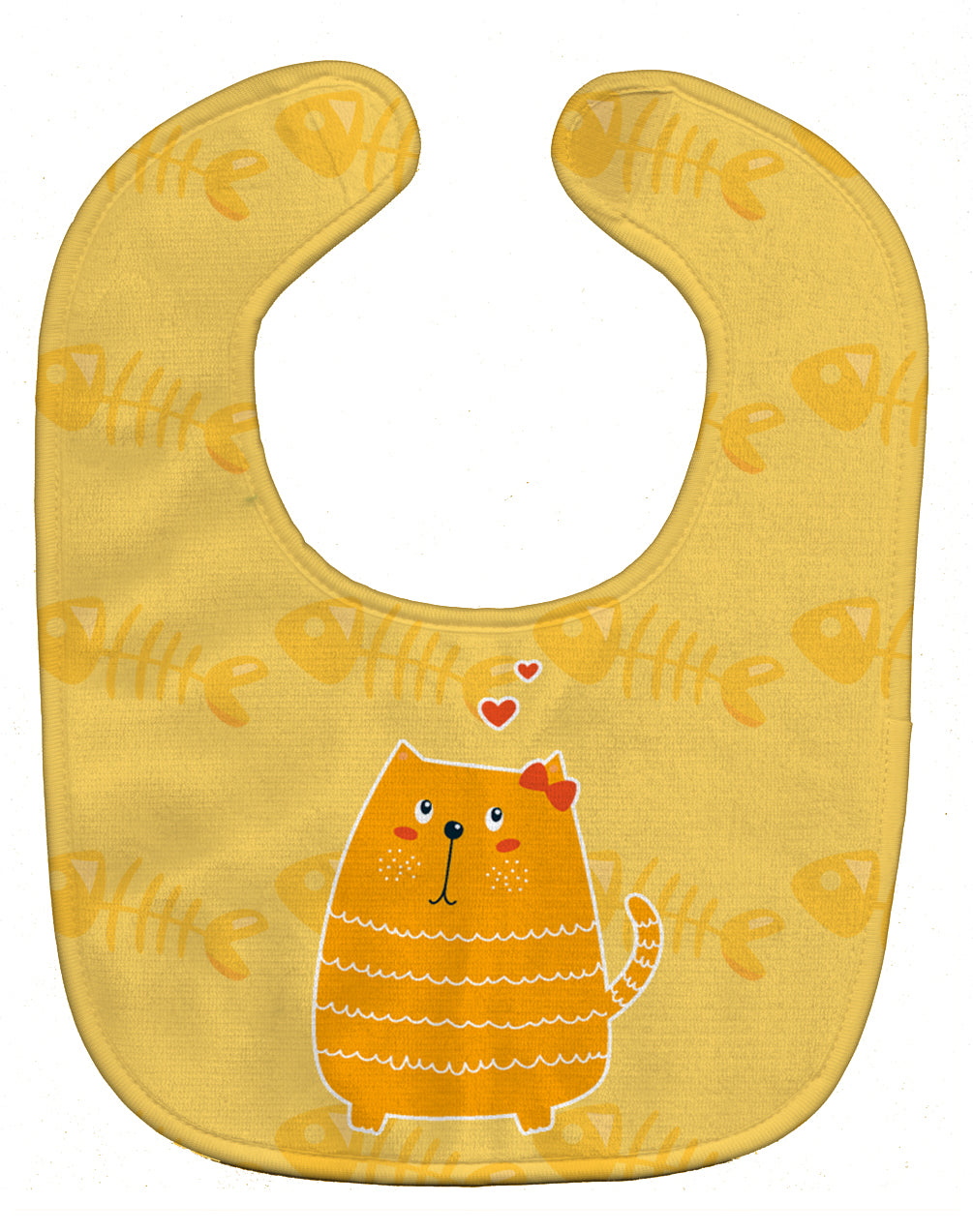 Fat Cat Love Baby Bib Easy-Clean Baby Bib Baby Feeding Accessory Baby Mealtime Essential, 10 x 13, Multicolor