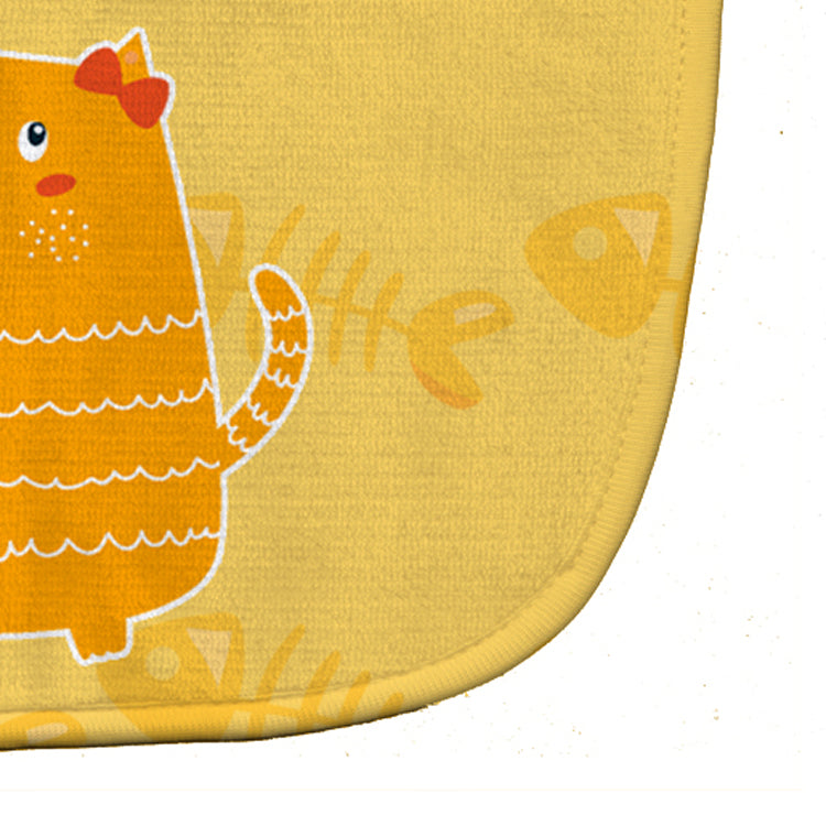 Fat Cat Love Baby Bib Easy-Clean Baby Bib Baby Feeding Accessory Baby Mealtime Essential, 10 x 13, Multicolor