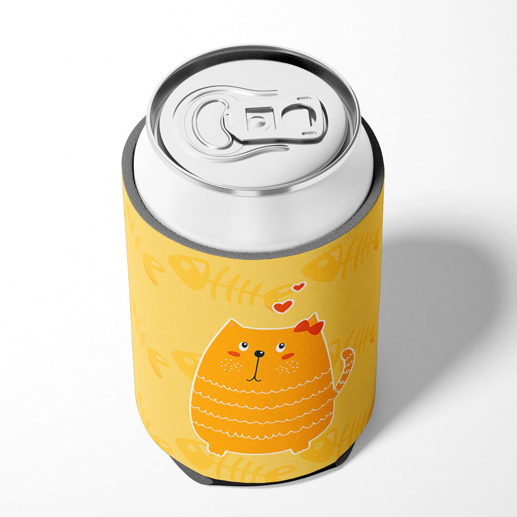 Fat Cat Love Can or Bottle Hugger Cooler Sleeve for Standard 12 oz Cans, Insulated Foam Beer & Soda Can Hugger Reusable