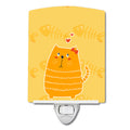 Fat Cat Love Ceramic Night Light Compact, UL-Certified, Ideal for Bedroom, Bathroom, Nursery, Hallway, Kitchen, 6x4x3, Multicolor
