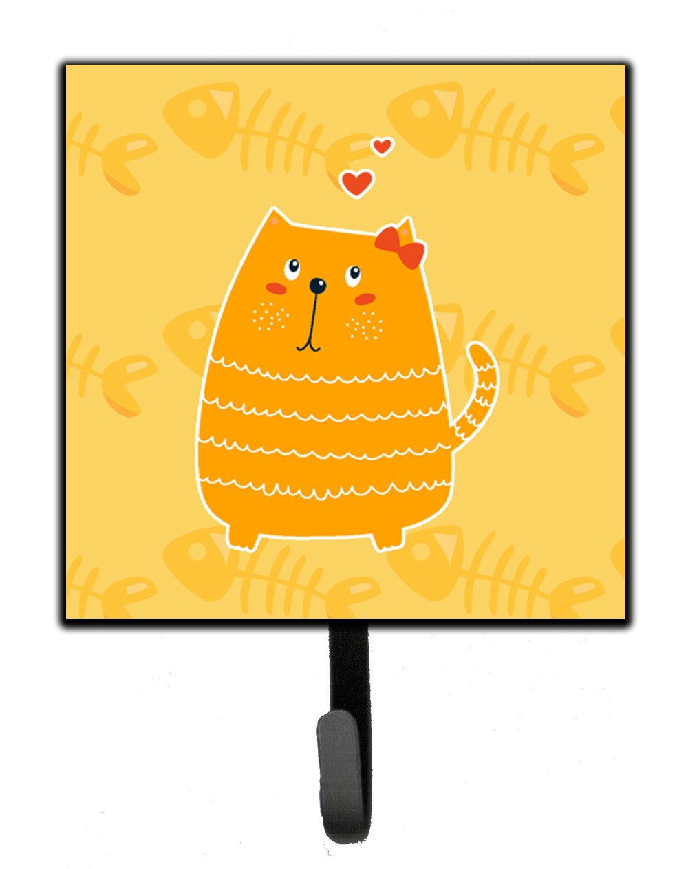 Fat Cat Love Leash or Key Holder Wall Hooks, Key Hooks Holder, Coat Rack Wall Mount, Coat Hooks, Hooks for Hanging Keys, Towels, Aprons, Leashes