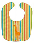 Giraffe in Socks Baby Bib Easy-Clean Baby Bib Baby Feeding Accessory Baby Mealtime Essential, 10 x 13, Multicolor