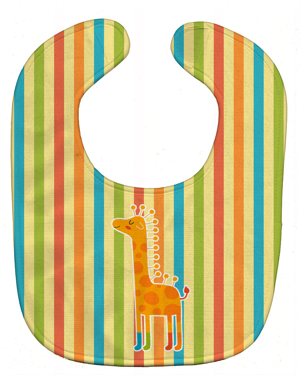 Giraffe in Socks Baby Bib Easy-Clean Baby Bib Baby Feeding Accessory Baby Mealtime Essential, 10 x 13, Multicolor