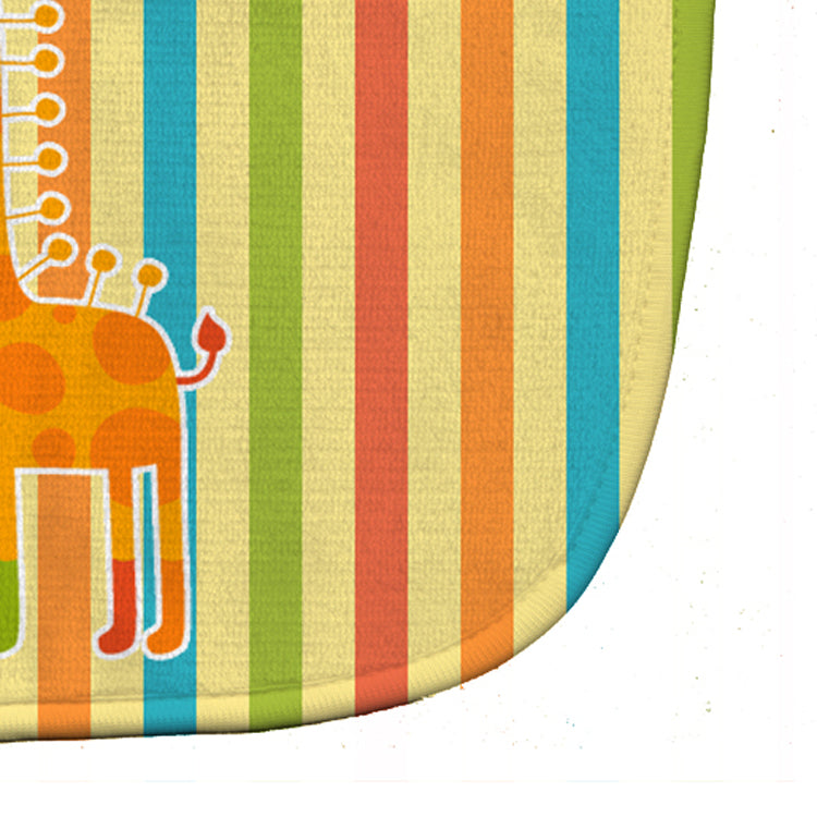Giraffe in Socks Baby Bib Easy-Clean Baby Bib Baby Feeding Accessory Baby Mealtime Essential, 10 x 13, Multicolor