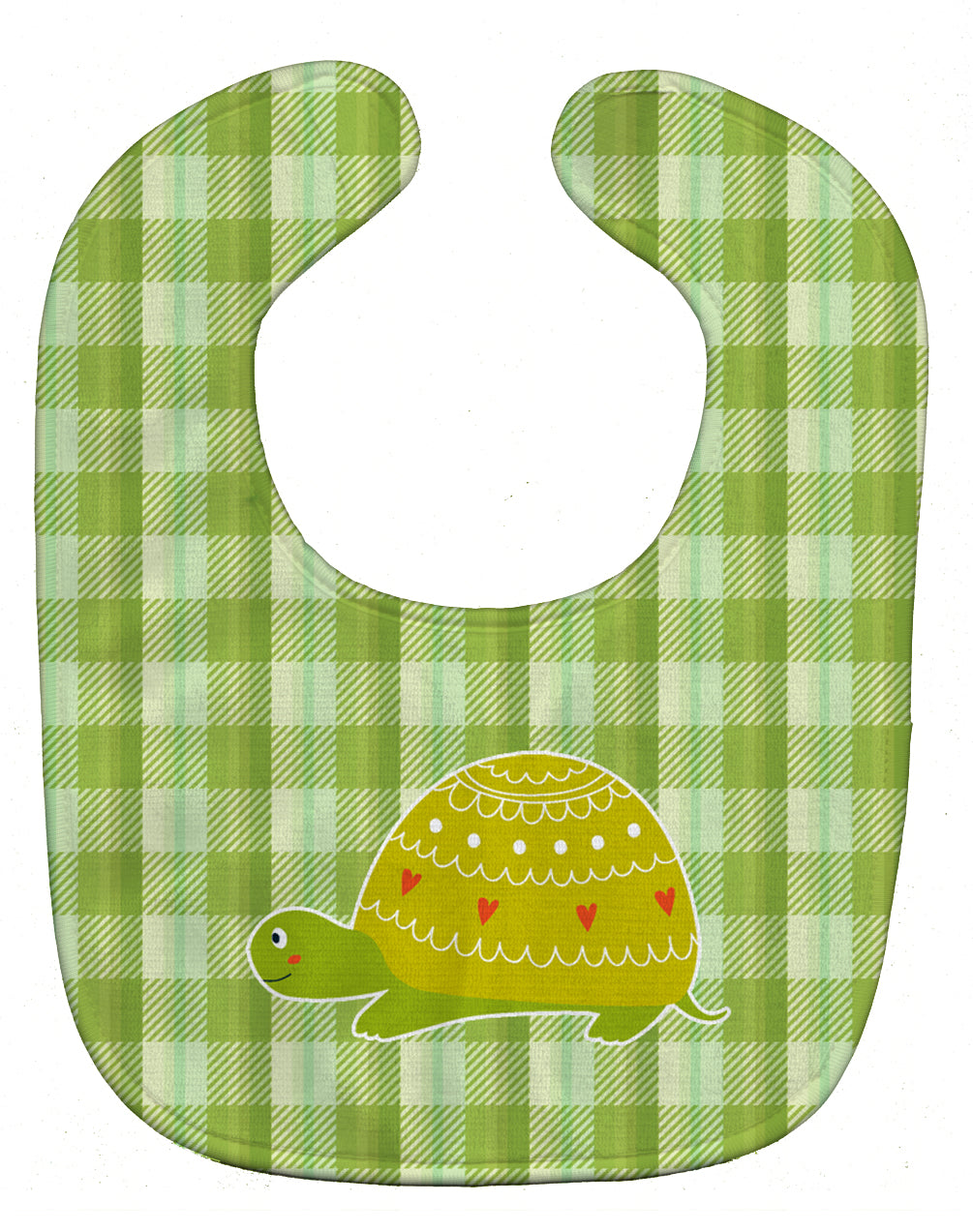 Turtle on the Move Baby Bib Easy-Clean Baby Bib Baby Feeding Accessory Baby Mealtime Essential, 10 x 13, Multicolor