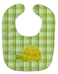 Turtle on the Move Baby Bib Easy-Clean Baby Bib Baby Feeding Accessory Baby Mealtime Essential, 10 x 13, Multicolor