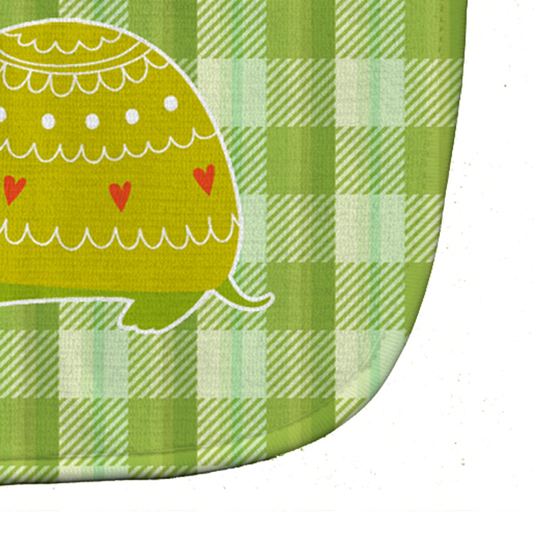 Turtle on the Move Baby Bib Easy-Clean Baby Bib Baby Feeding Accessory Baby Mealtime Essential, 10 x 13, Multicolor