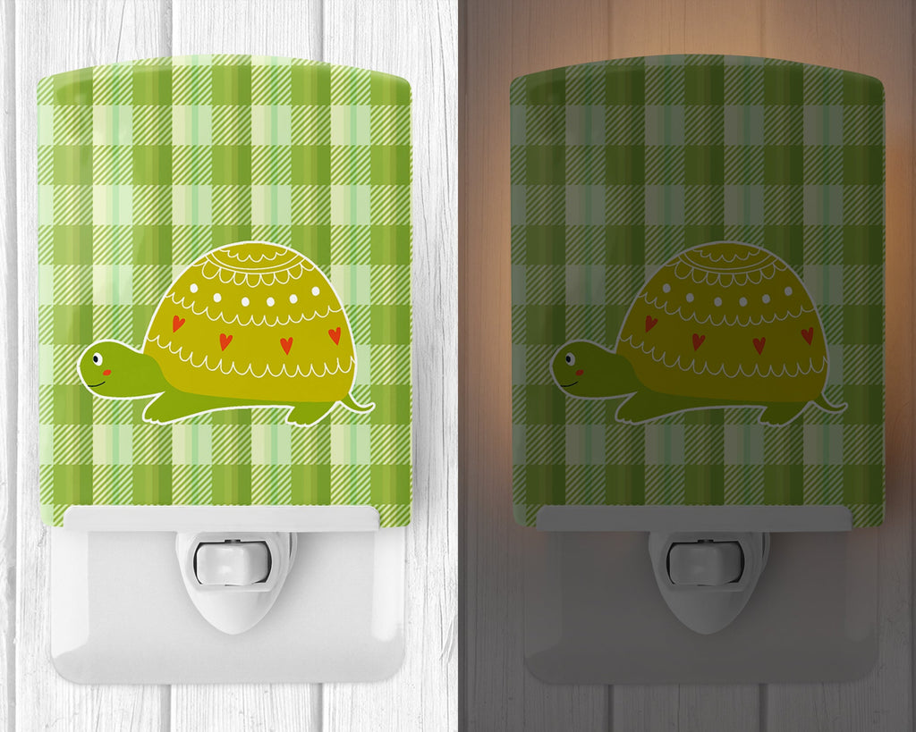 Turtle on the Move Ceramic Night Light Compact, UL-Certified, Ideal for Bedroom, Bathroom, Nursery, Hallway, Kitchen, 6x4x3, Multicolor