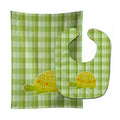 Turtle on the Move Baby Bib & Burp Cloth Easy-Clean Baby Bib Baby Feeding Accessory Baby Mealtime Essential