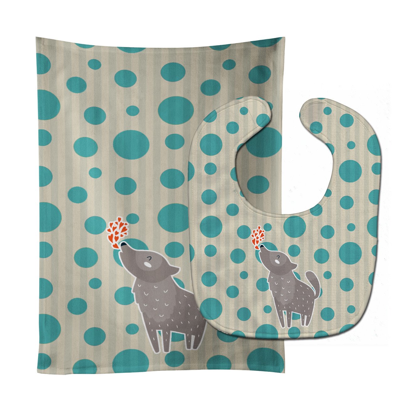Wolf Love Baby Bib & Burp Cloth Easy-Clean Baby Bib Baby Feeding Accessory Baby Mealtime Essential