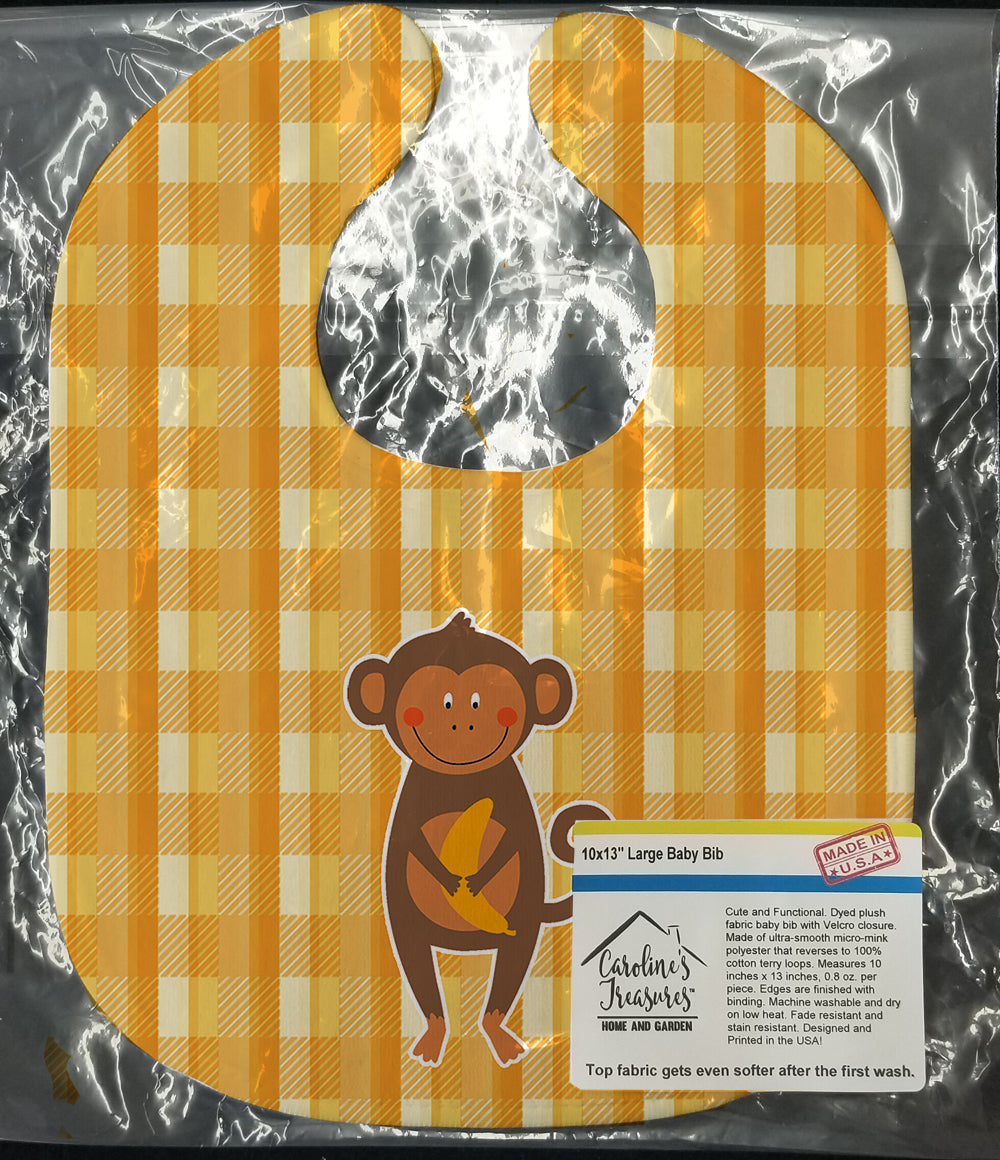 Monkey Business Baby Bib Easy-Clean Baby Bib Baby Feeding Accessory Baby Mealtime Essential, 10 x 13, Multicolor
