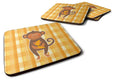 Monkey Business Foam Coasters Set of 4 Cup Coasters for Indoor Outdoor, Tabletop Protection, Anti Slip, Mouse pad Material