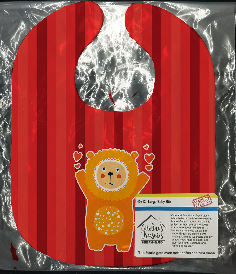 Lion Love Baby Bib Easy-Clean Baby Bib Baby Feeding Accessory Baby Mealtime Essential, 10 x 13, Multicolor