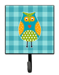 Owl on Blue Plaid Leash or Key Holder Wall Hooks, Key Hooks Holder, Coat Rack Wall Mount, Coat Hooks, Hooks for Hanging Keys, Towels, Aprons, Leashes