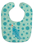 Polkadot Fish Baby Bib Easy-Clean Baby Bib Baby Feeding Accessory Baby Mealtime Essential, 10 x 13, Multicolor