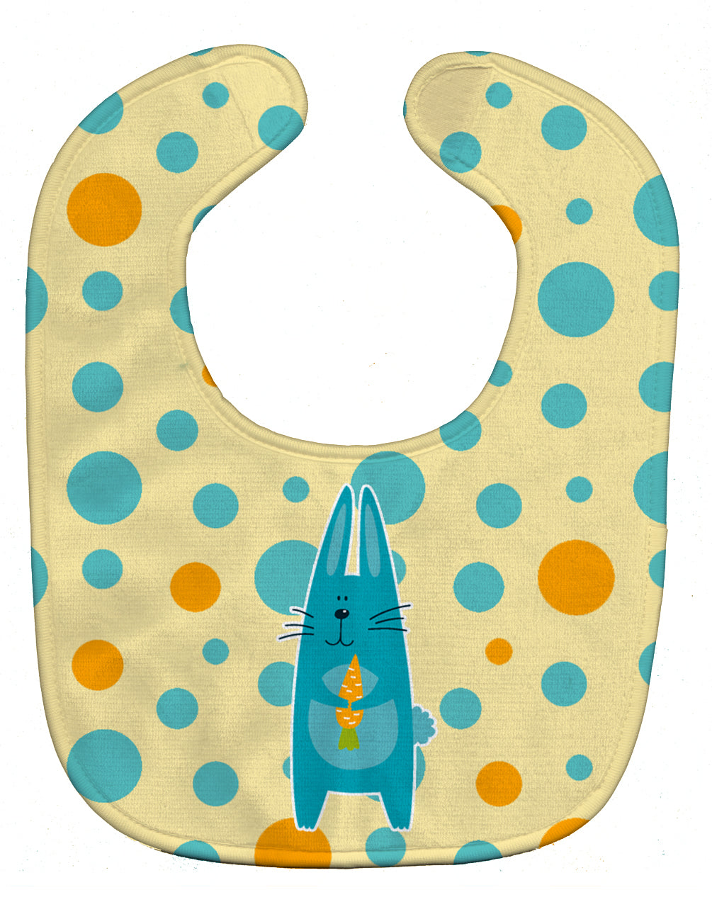 Polkadot Rabbit Baby Bib Easy-Clean Baby Bib Baby Feeding Accessory Baby Mealtime Essential, 10 x 13, Multicolor
