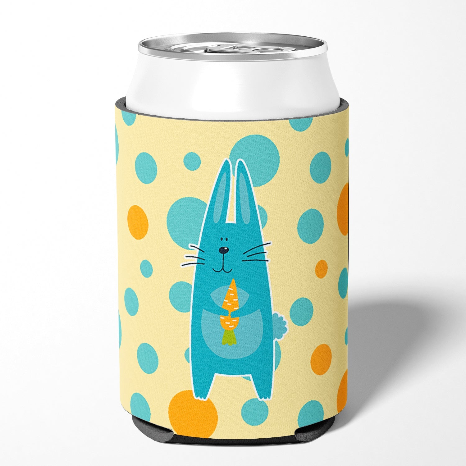 Polkadot Rabbit Can or Bottle Hugger Cooler Sleeve for Standard 12 oz Cans, Insulated Foam Beer & Soda Can Hugger Reusable