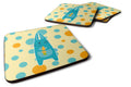 Polkadot Rabbit Foam Coasters Set of 4 Cup Coasters for Indoor Outdoor, Tabletop Protection, Anti Slip, Mouse pad Material