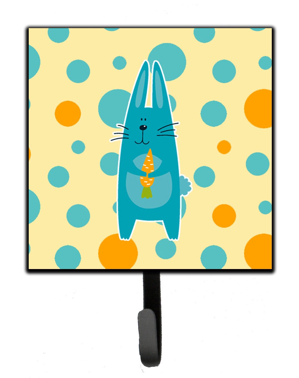 Polkadot Rabbit Leash or Key Holder Wall Hooks, Key Hooks Holder, Coat Rack Wall Mount, Coat Hooks, Hooks for Hanging Keys, Towels, Aprons, Leashes