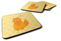 Foxy Love Foam Coasters Set of 4 Cup Coasters for Indoor Outdoor, Tabletop Protection, Anti Slip, Mouse pad Material