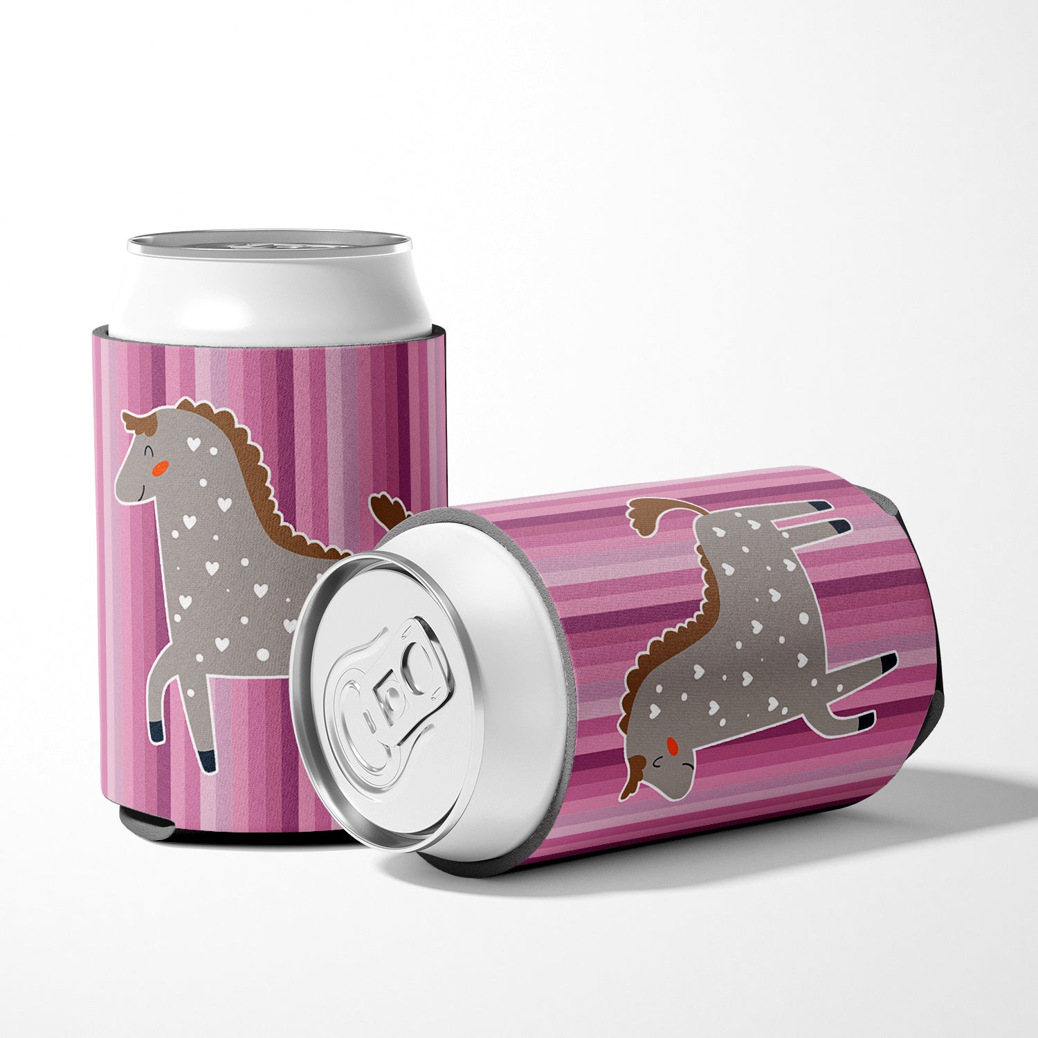 Horse Can or Bottle Hugger Cooler Sleeve for Standard 12 oz Cans, Insulated Foam Beer & Soda Can Hugger Reusable