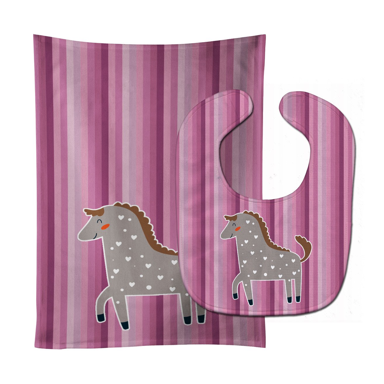 Horse Baby Bib & Burp Cloth Easy-Clean Baby Bib Baby Feeding Accessory Baby Mealtime Essential