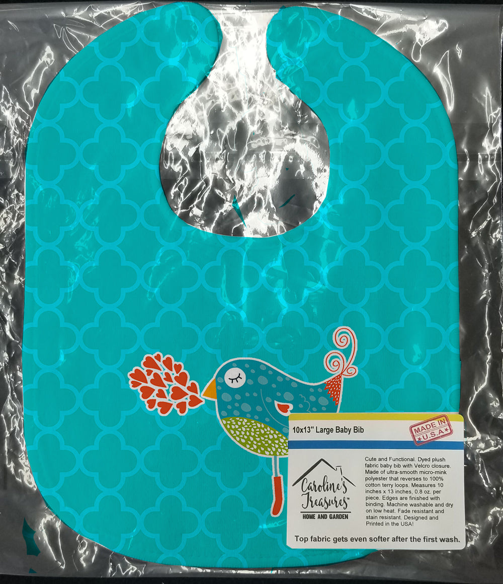 Birdy Love Baby Bib Easy-Clean Baby Bib Baby Feeding Accessory Baby Mealtime Essential, 10 x 13, Multicolor