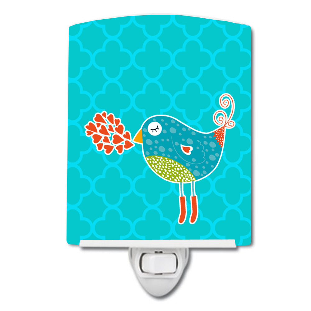 Birdy Love Ceramic Night Light Compact, UL-Certified, Ideal for Bedroom, Bathroom, Nursery, Hallway, Kitchen, 6x4x3, Multicolor