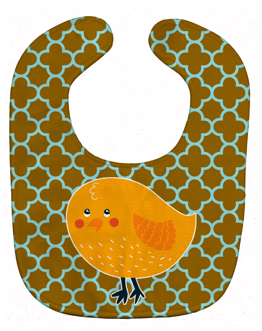 Bird on Quatrfoil Baby Bib Easy-Clean Baby Bib Baby Feeding Accessory Baby Mealtime Essential, 10 x 13, Multicolor