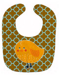 Bird on Quatrfoil Baby Bib Easy-Clean Baby Bib Baby Feeding Accessory Baby Mealtime Essential, 10 x 13, Multicolor