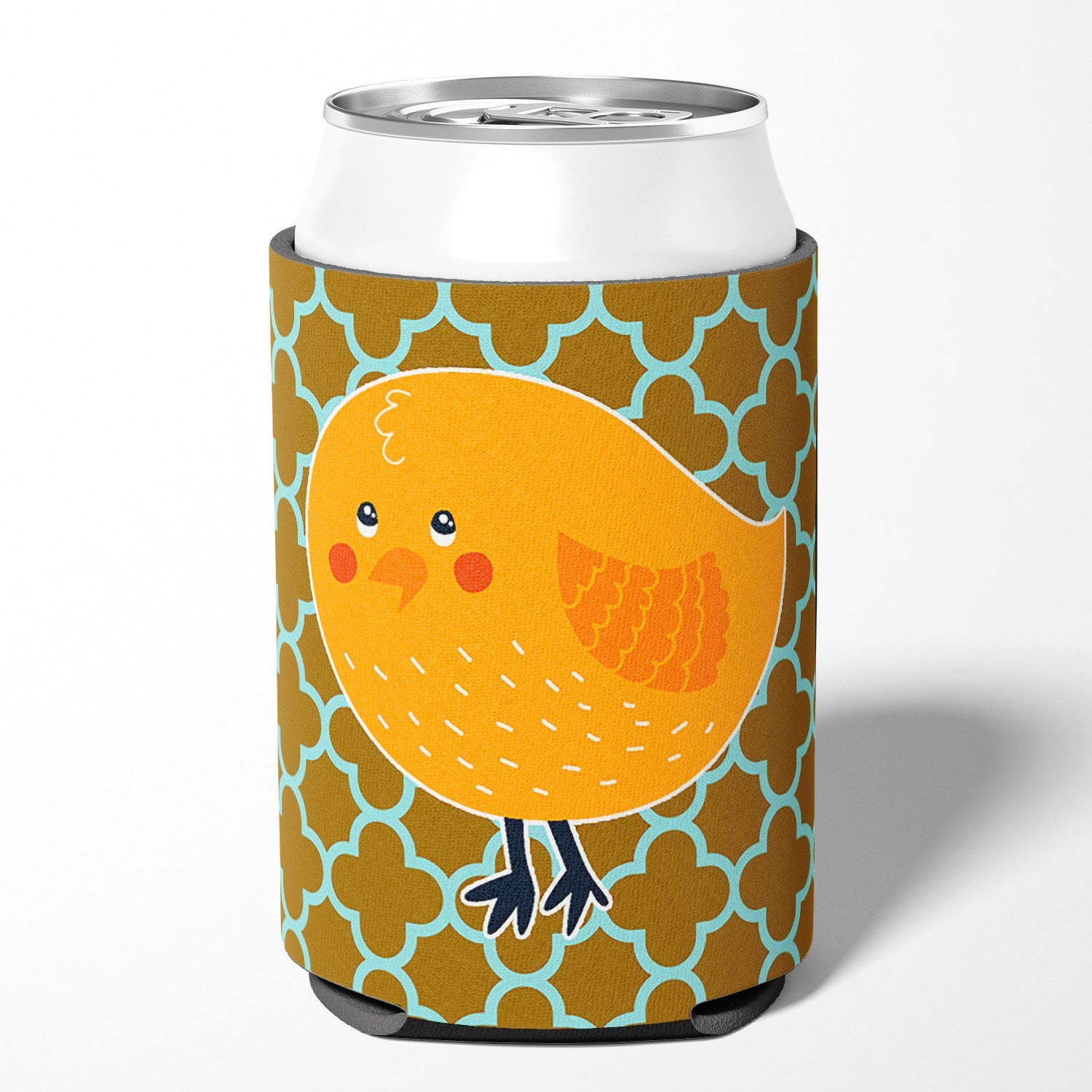 Bird on Quatrfoil Can or Bottle Hugger Cooler Sleeve for Standard 12 oz Cans, Insulated Foam Beer & Soda Can Hugger Reusable